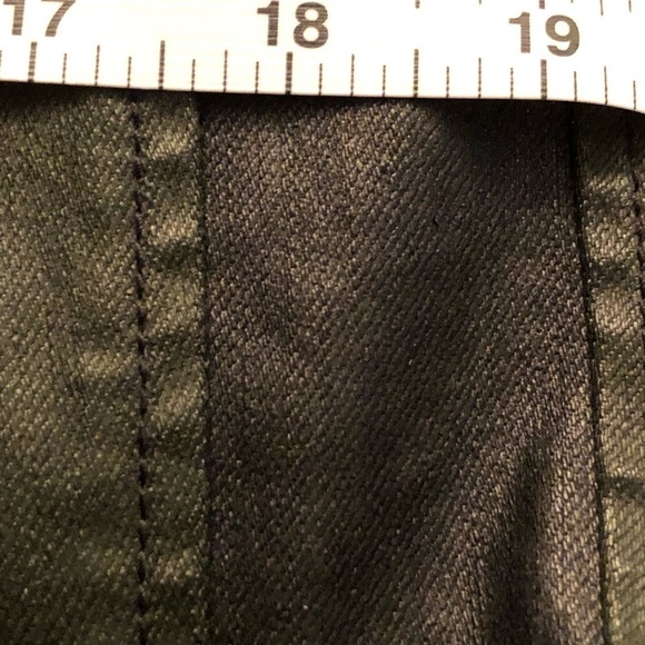 Rich & Skinny  Size 30 dark green coated jeans skinny leg with black tux stripe - Picture 9 of 14